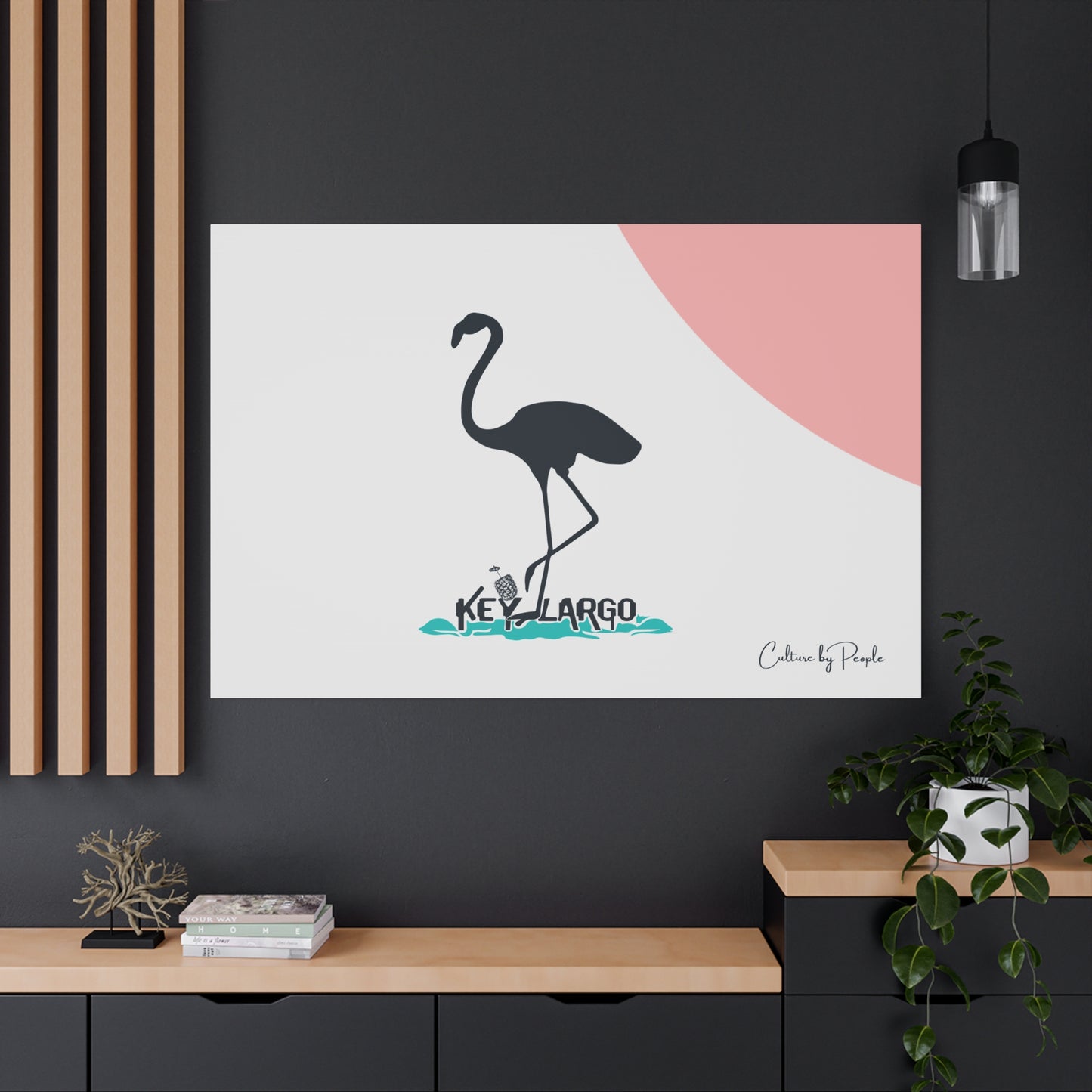Key Largo Flamingo Canvas Prints 10x8 - 60x40 Horizontal