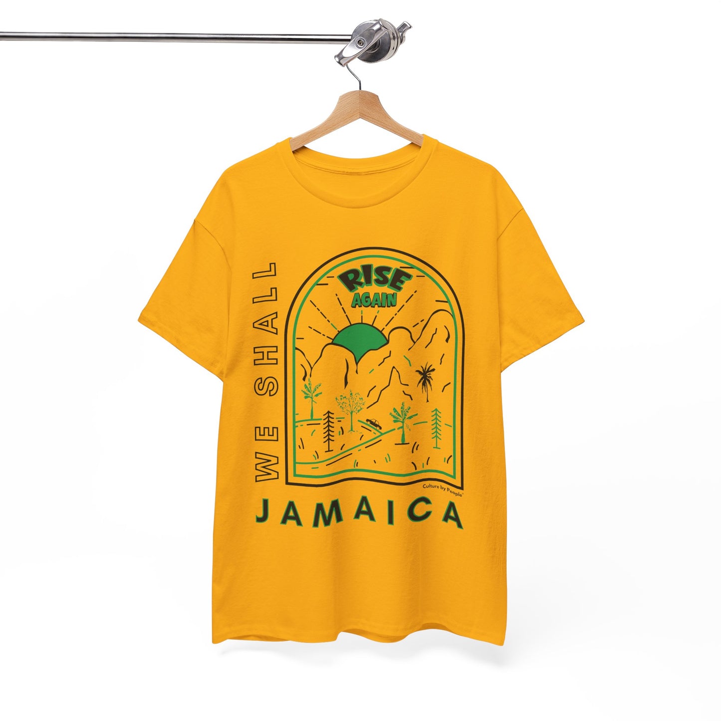 We Shall Rise Again Jamaica - Hurricane Melissa Gold T-shirt - Global Fulfillment: US CA UK AU EU