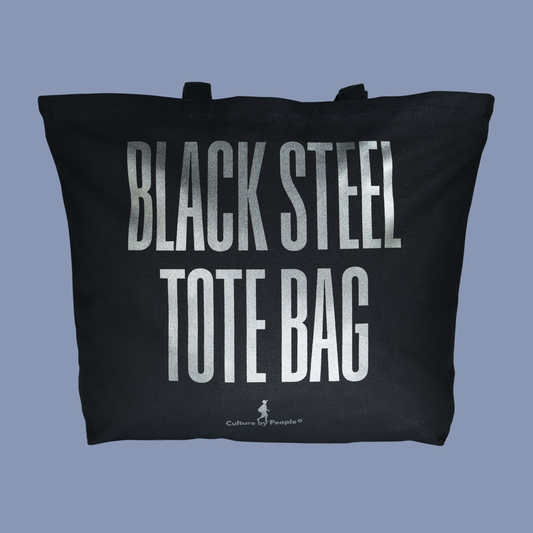 Black Steel Tote bag - From Printing Error to Fashion Statement