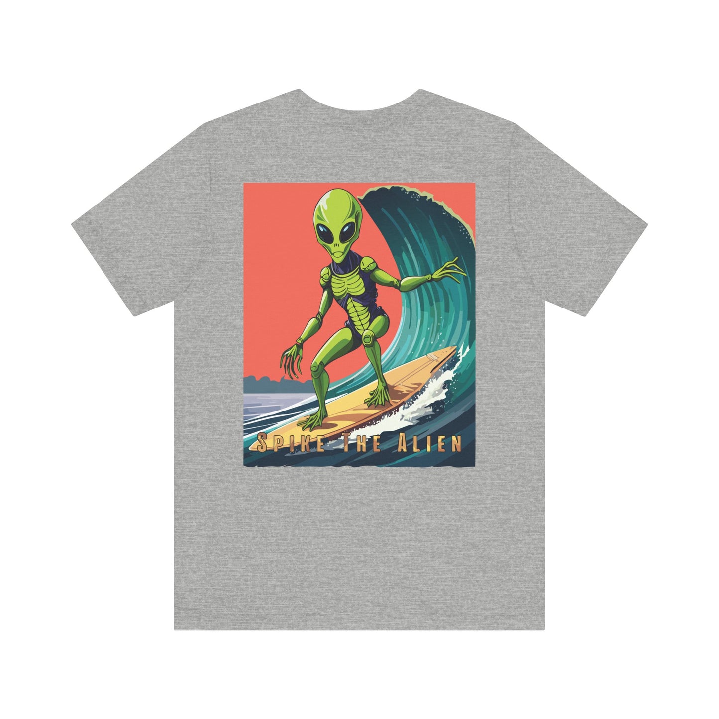 Funny Alien Surfing Unisex Short Sleeve Tee - Perfect for UFO Enthusiasts and Summer Vibes