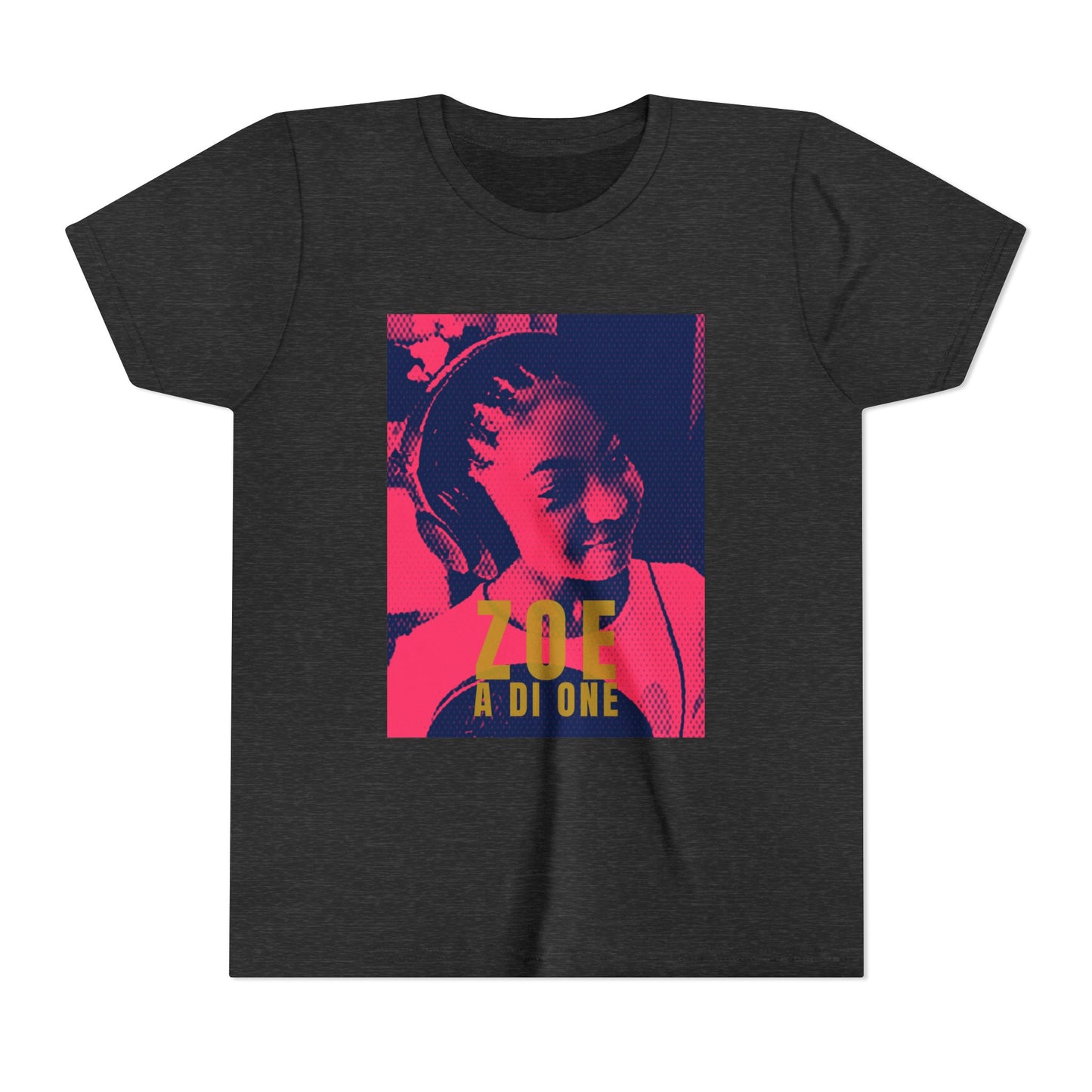 Zoe A Di One – Studio Energy Tee (Youth) | Fuchsia Pop Art Edition