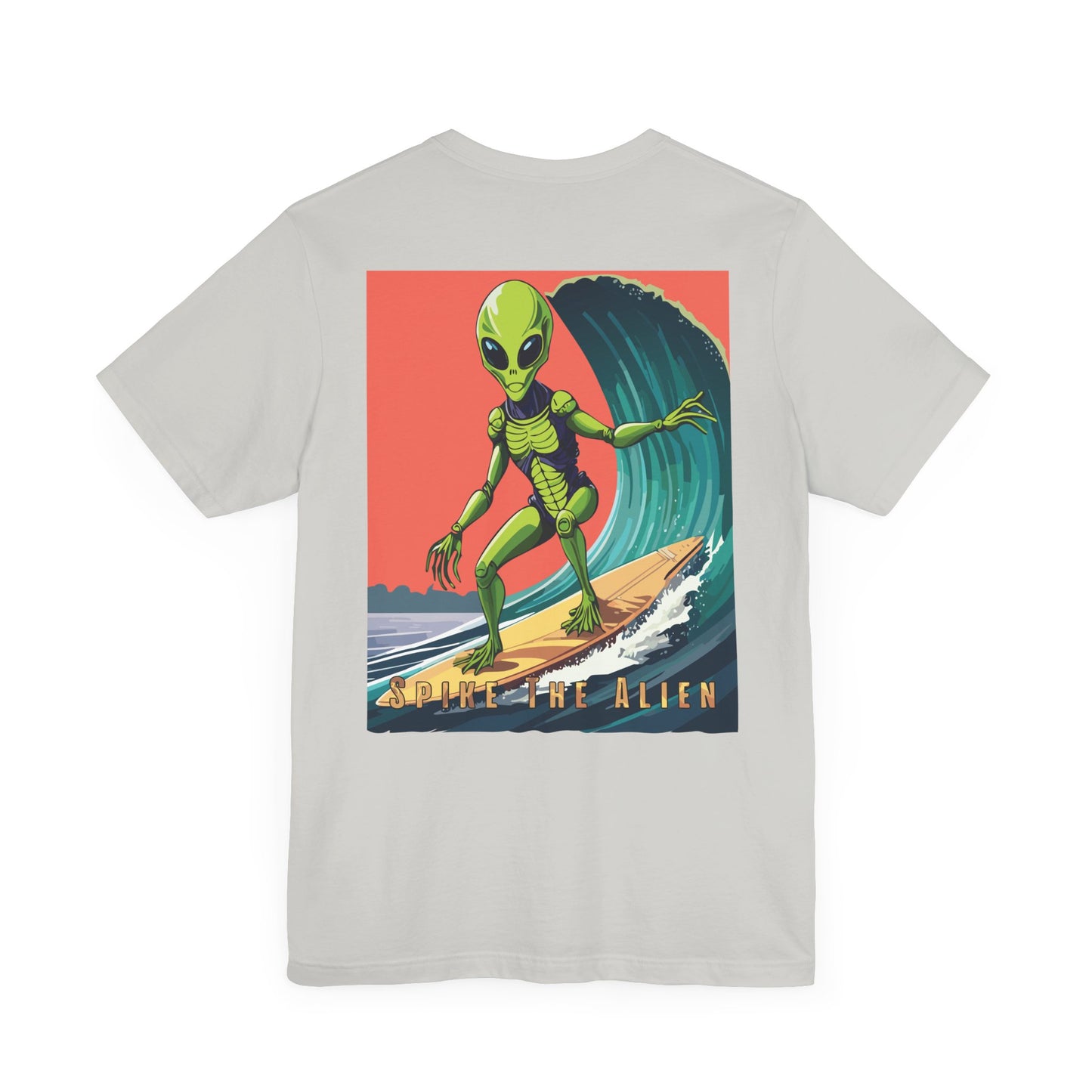 Funny Alien Surfing Unisex Short Sleeve Tee - Perfect for UFO Enthusiasts and Summer Vibes