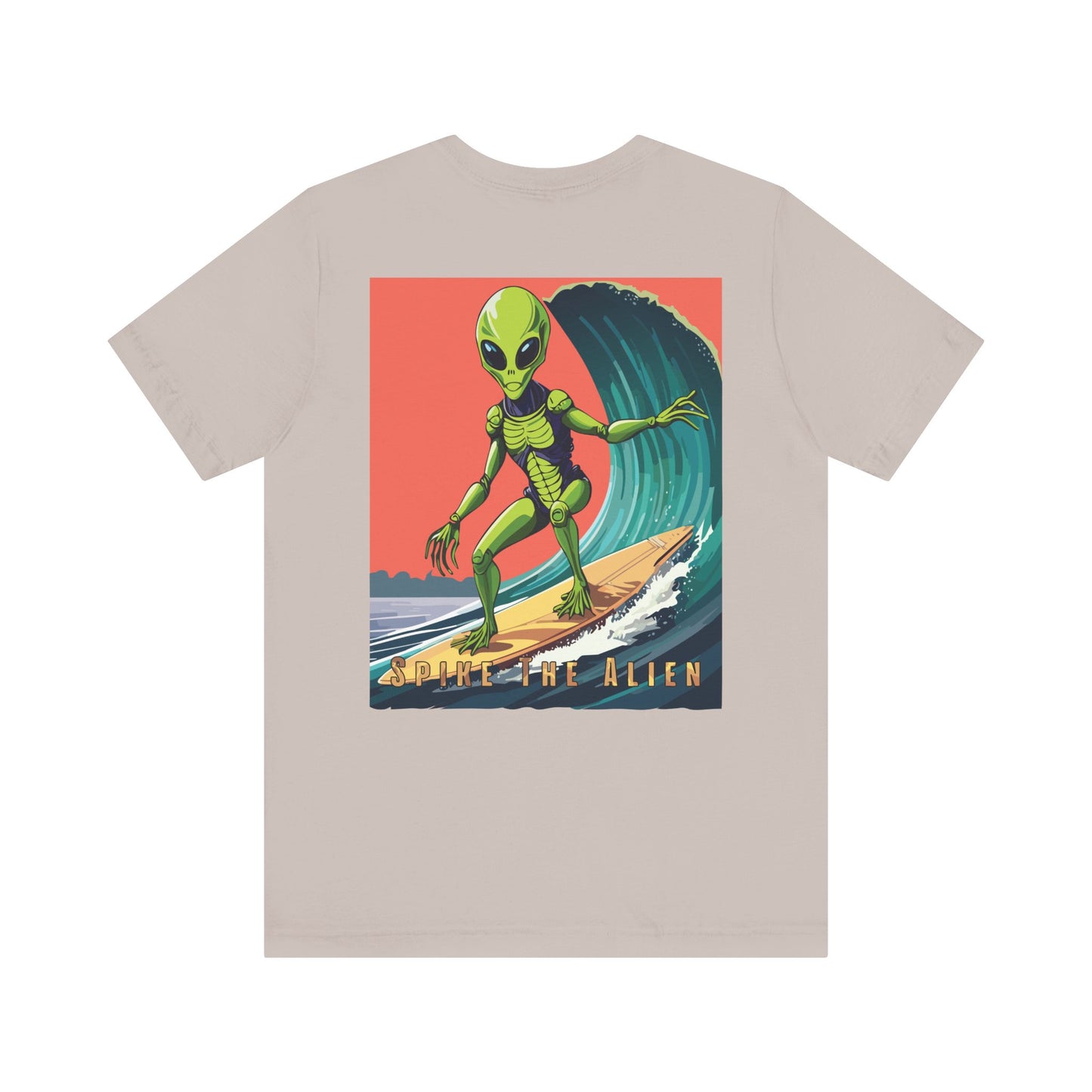 Funny Alien Surfing Unisex Short Sleeve Tee - Perfect for UFO Enthusiasts and Summer Vibes