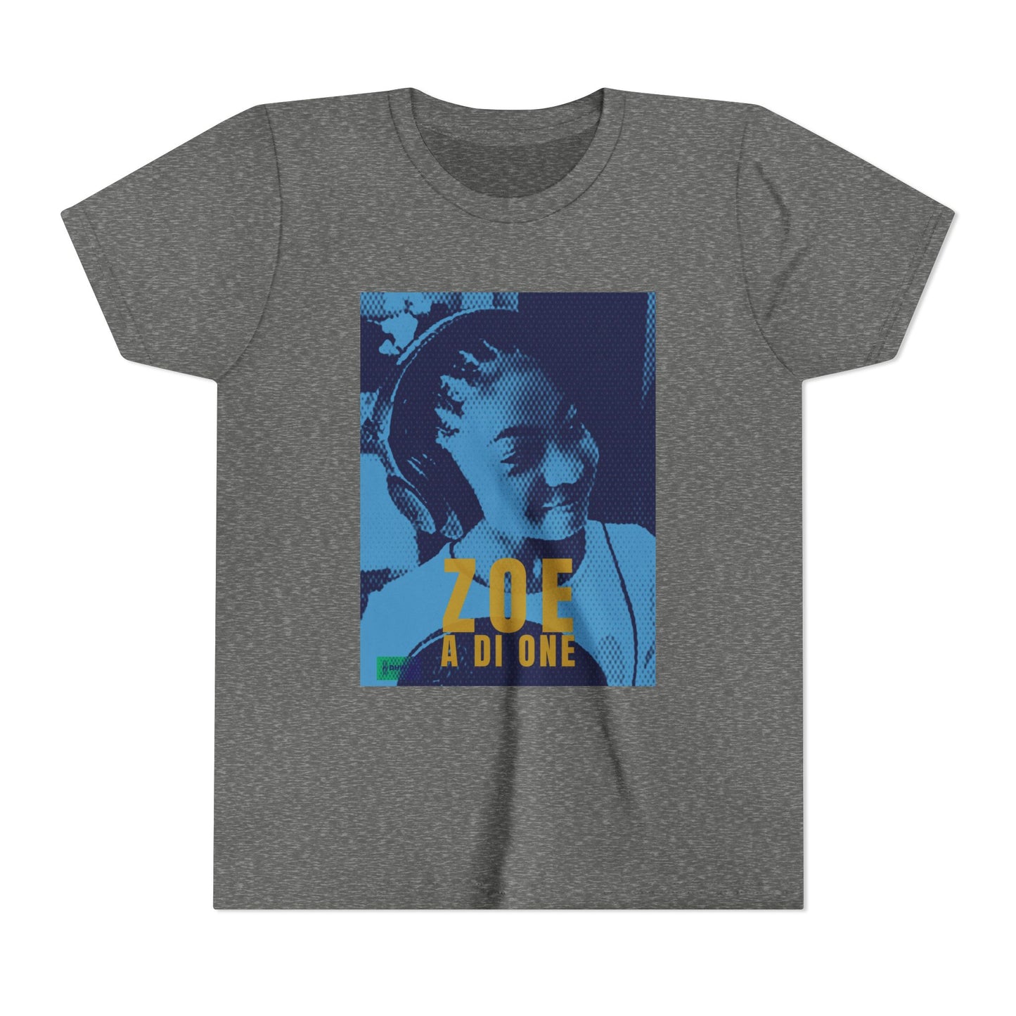 Zoe A Di One – Studio Energy Tee (Youth) | Light Sea Blue Edition