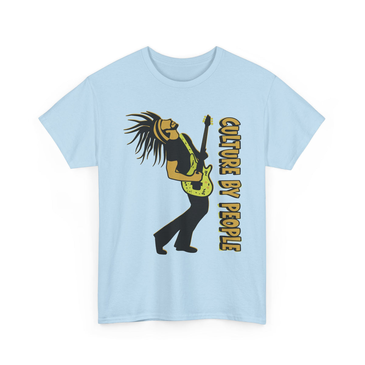 Jamaican Musician T-Shirt front view - Light Blue