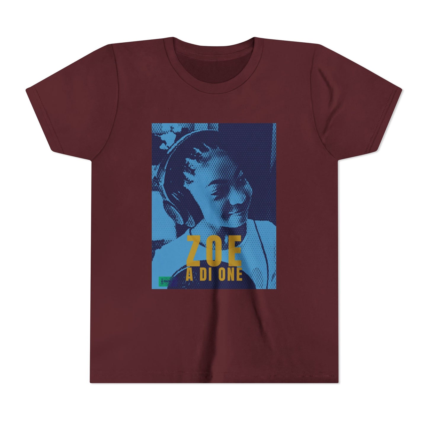 Zoe A Di One – Studio Energy Tee (Youth) | Light Sea Blue Edition