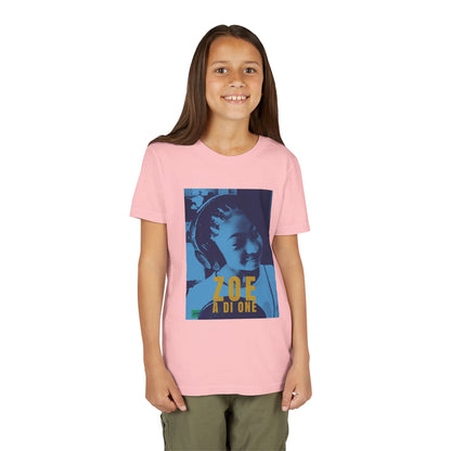 Zoe A Di One – Studio Energy Tee (Youth) | Light Sea Blue Edition