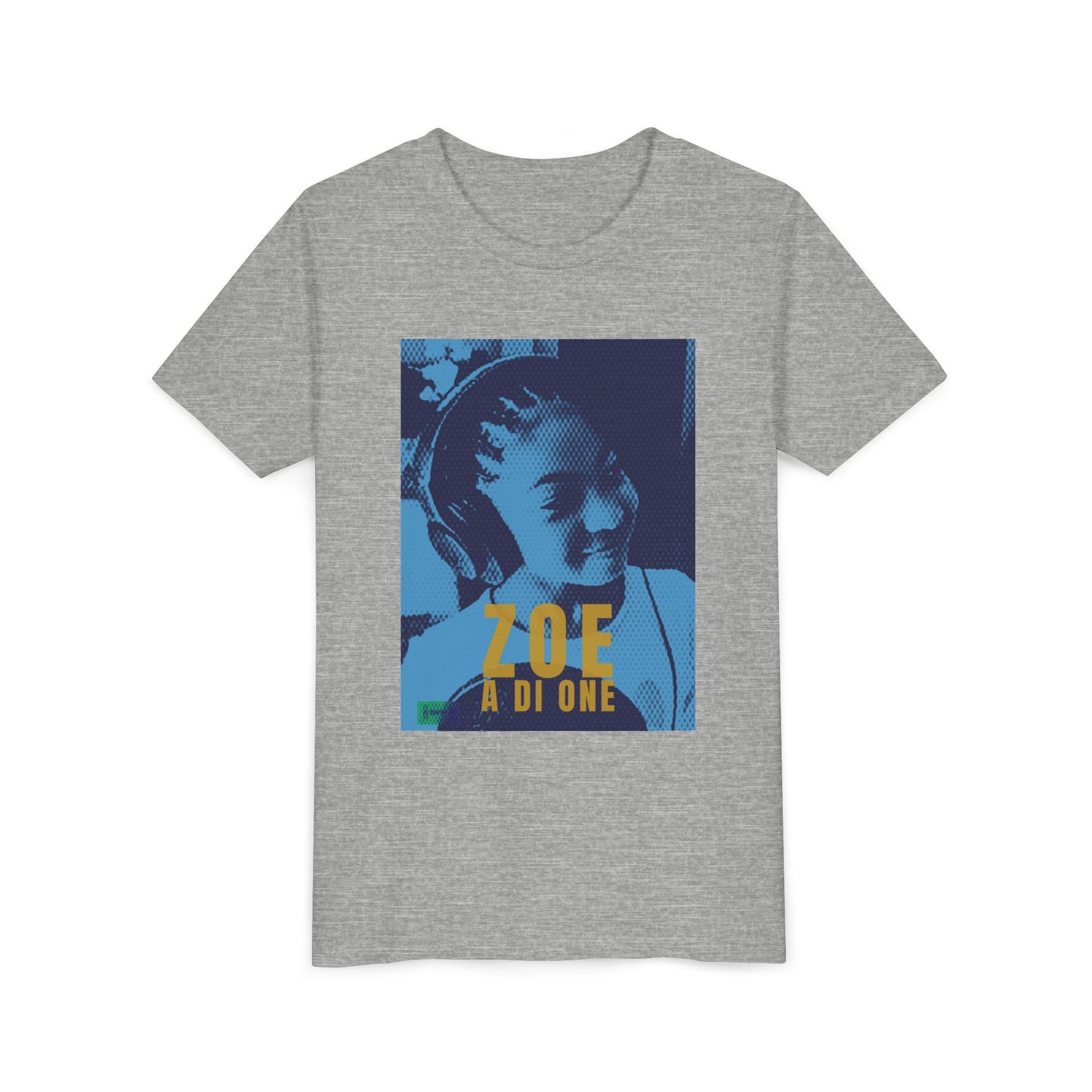 Zoe A Di One – Studio Energy Tee (Youth) | Light Sea Blue Edition
