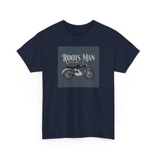 Roots Man Motorcycle Graphic T-Shirt - Front 2 - Navy