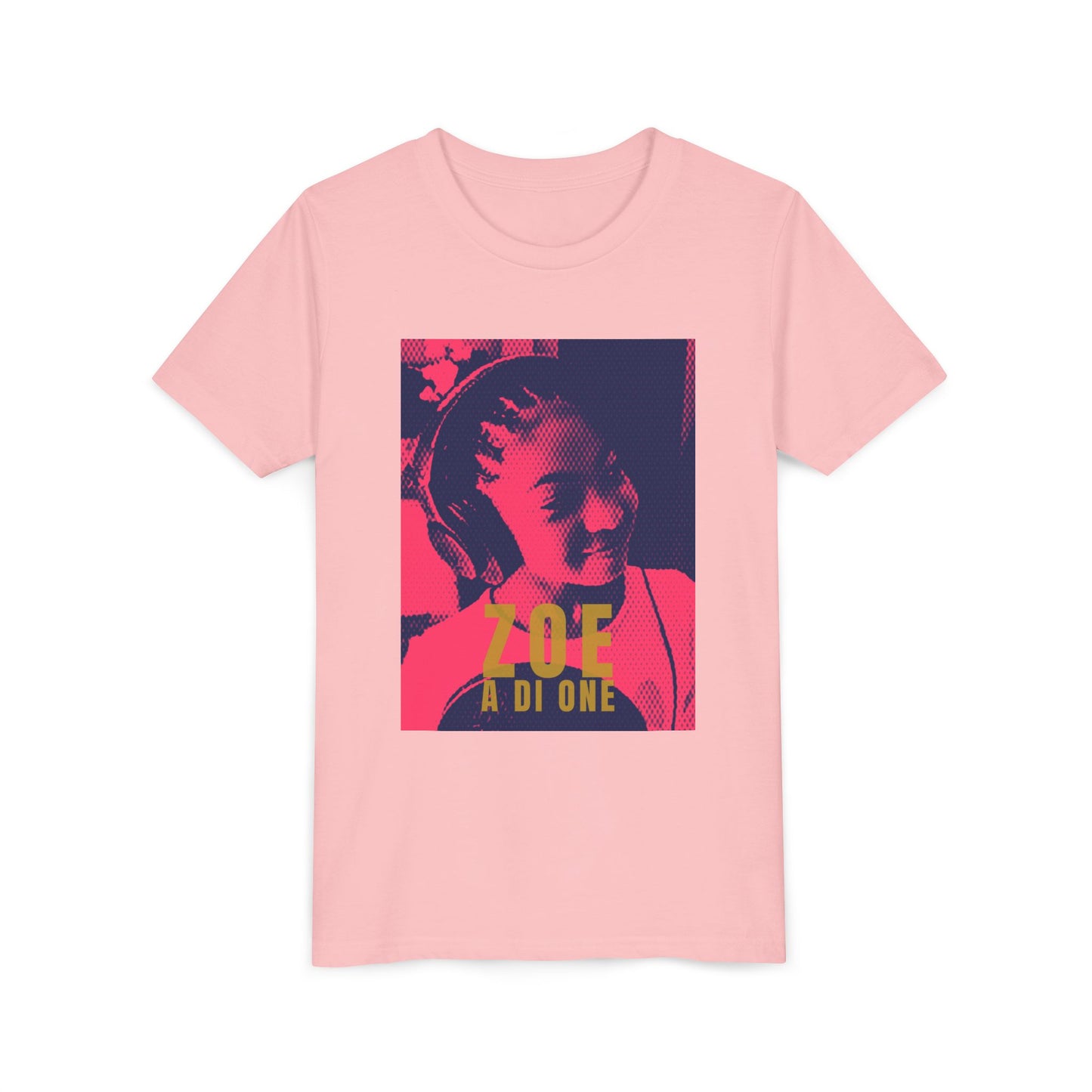 Zoe A Di One – Studio Energy Tee (Youth) | Fuchsia Pop Art Edition