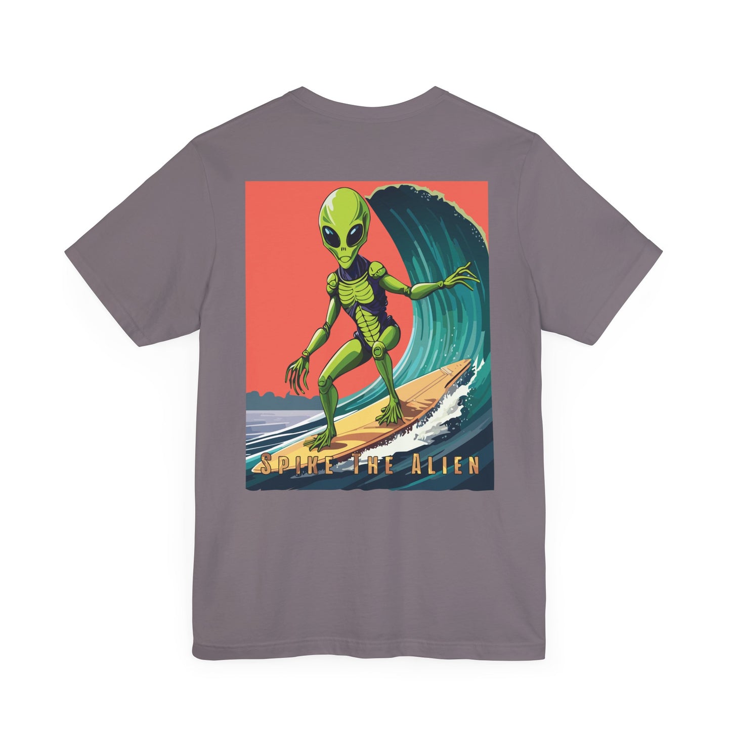 Funny Alien Surfing Unisex Short Sleeve Tee - Perfect for UFO Enthusiasts and Summer Vibes