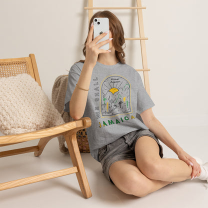 We Shall Rise Again Jamaica – Hurricane Melissa Gray T-Shirt – Sunrise Edition - Global Fulfillment: US CA UK AU EU