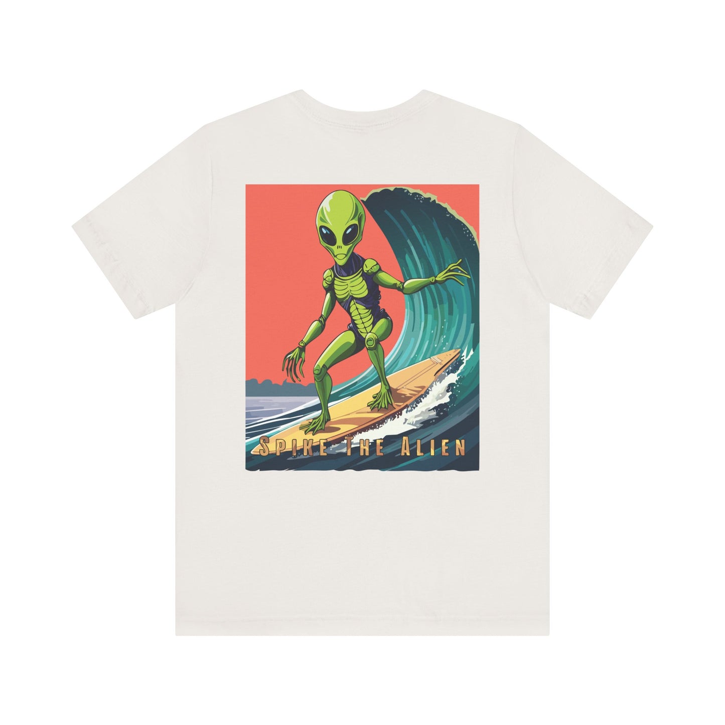 Funny Alien Surfing Unisex Short Sleeve Tee - Perfect for UFO Enthusiasts and Summer Vibes