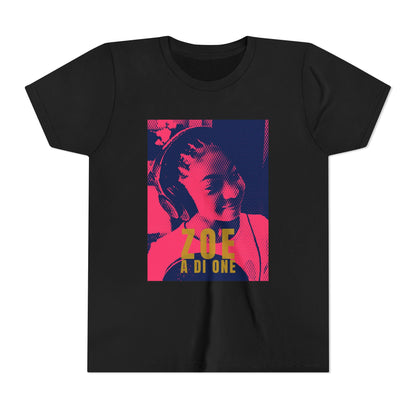 Zoe A Di One – Studio Energy Tee (Youth) | Fuchsia Pop Art Edition