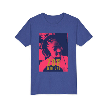 Zoe A Di One – Studio Energy Tee (Youth) | Fuchsia Pop Art Edition