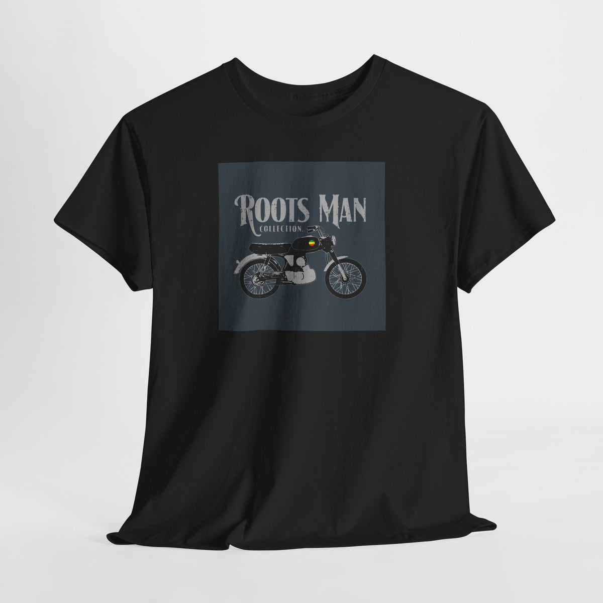 Roots Man Motorcycle Graphic T-Shirt - Hanging 1 - Black