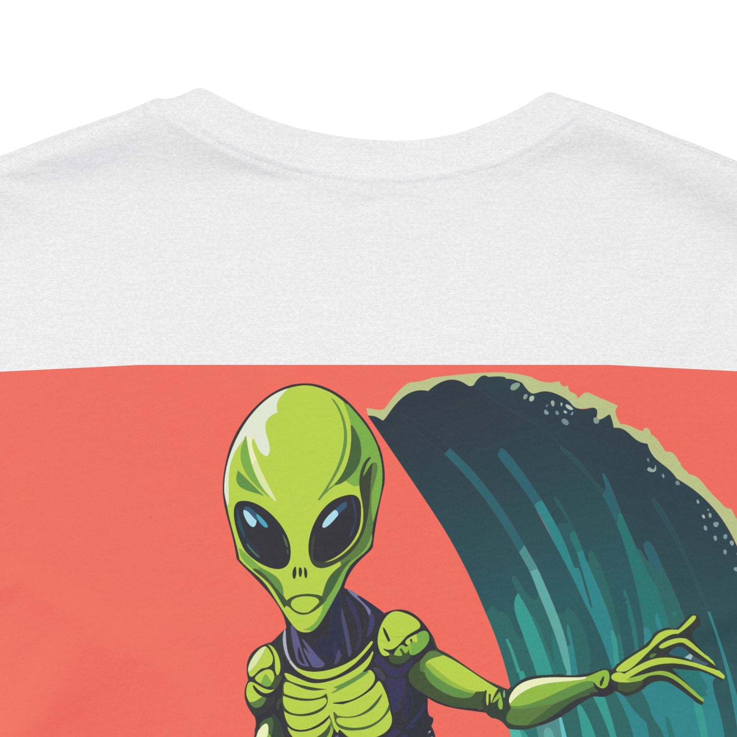 Funny Alien Surfing Unisex Short Sleeve Tee - Perfect for UFO Enthusiasts and Summer Vibes