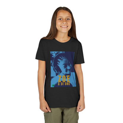 Zoe A Di One – Studio Energy Tee (Youth) | Light Sea Blue Edition