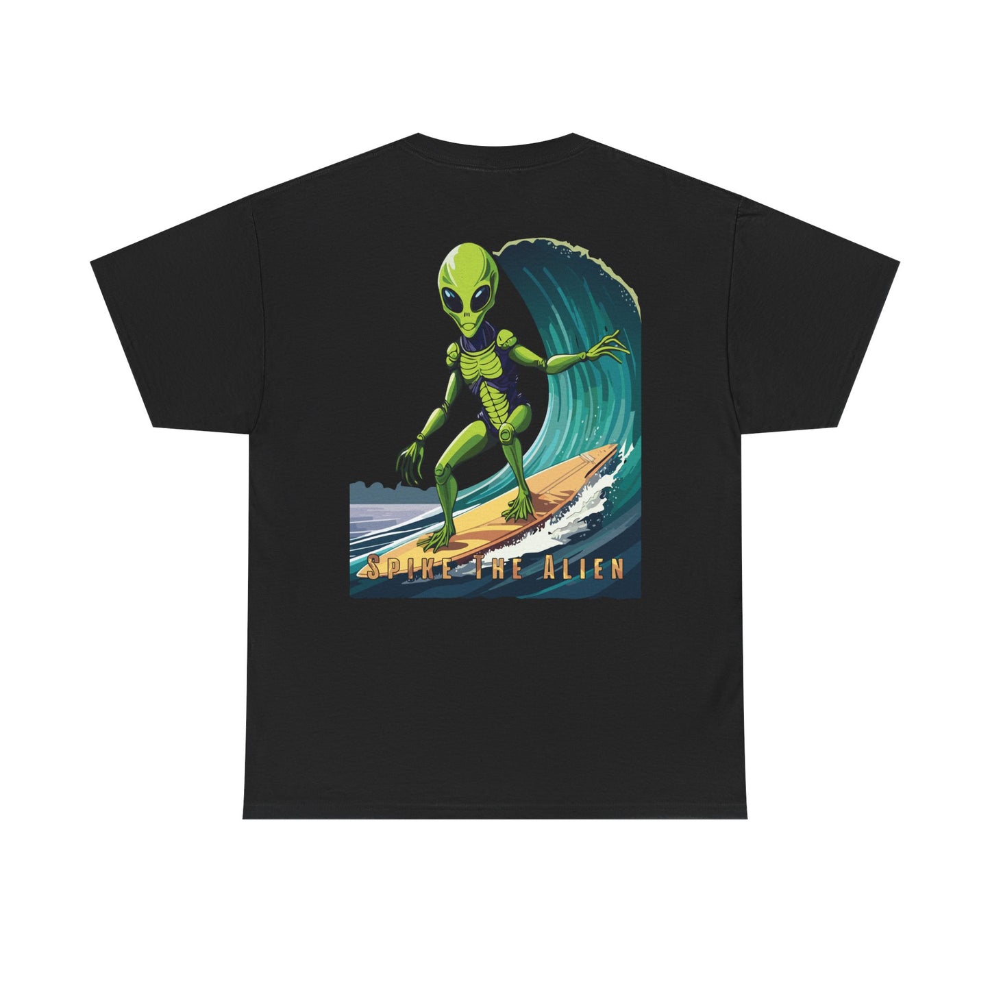 Spiky the Alien Unisex Heavy Cotton Tee - Fun Space-Themed Graphic T-Shirt