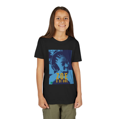 Zoe A Di One – Studio Energy Tee (Youth) | Light Sea Blue Edition