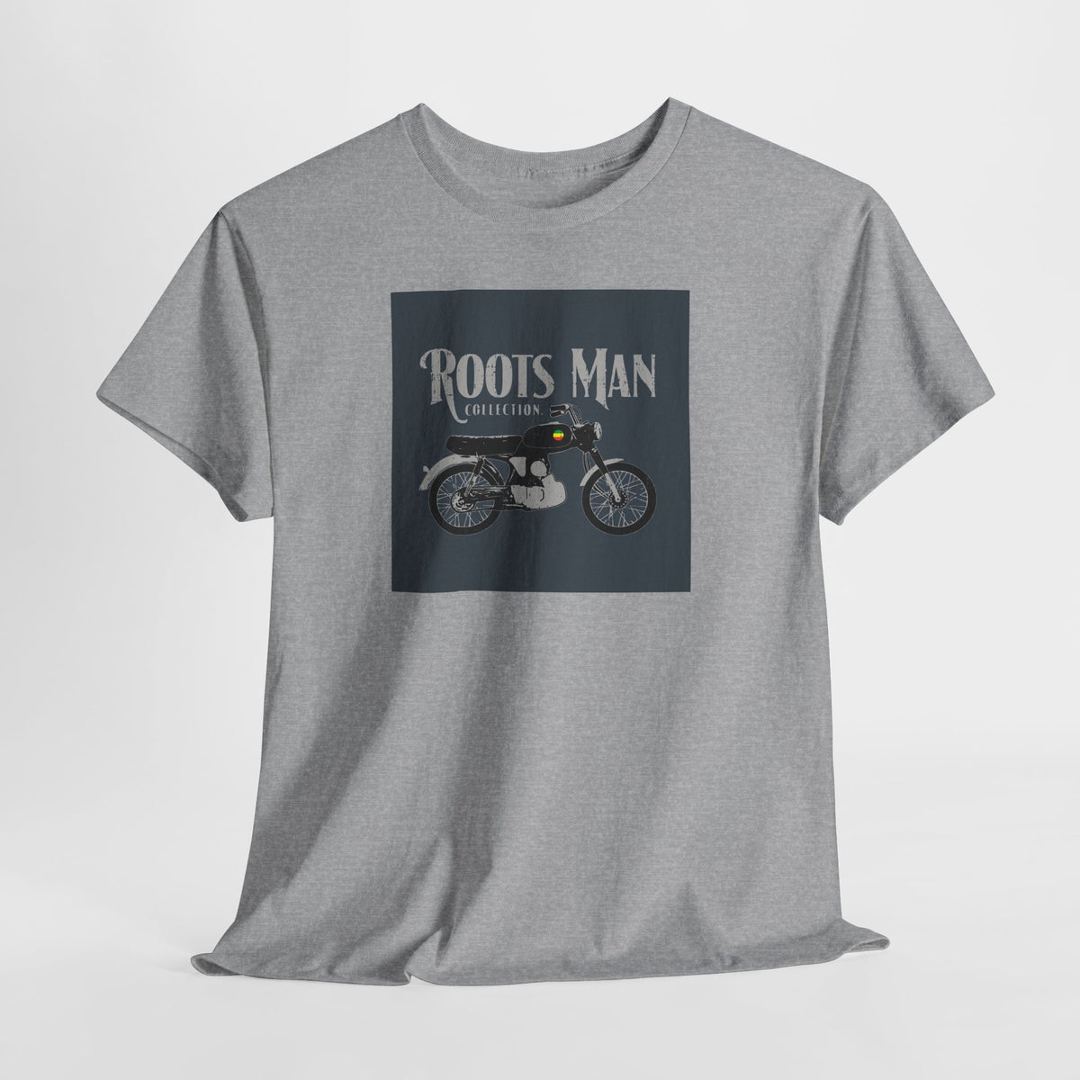Roots Man Motorcycle Graphic T-Shirt - Sport Grey - Hanging