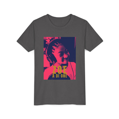 Zoe A Di One – Studio Energy Tee (Youth) | Fuchsia Pop Art Edition
