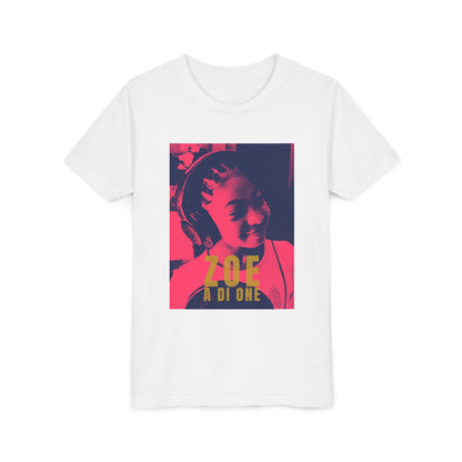 Zoe A Di One – Studio Energy Tee (Youth) | Fuchsia Pop Art Edition