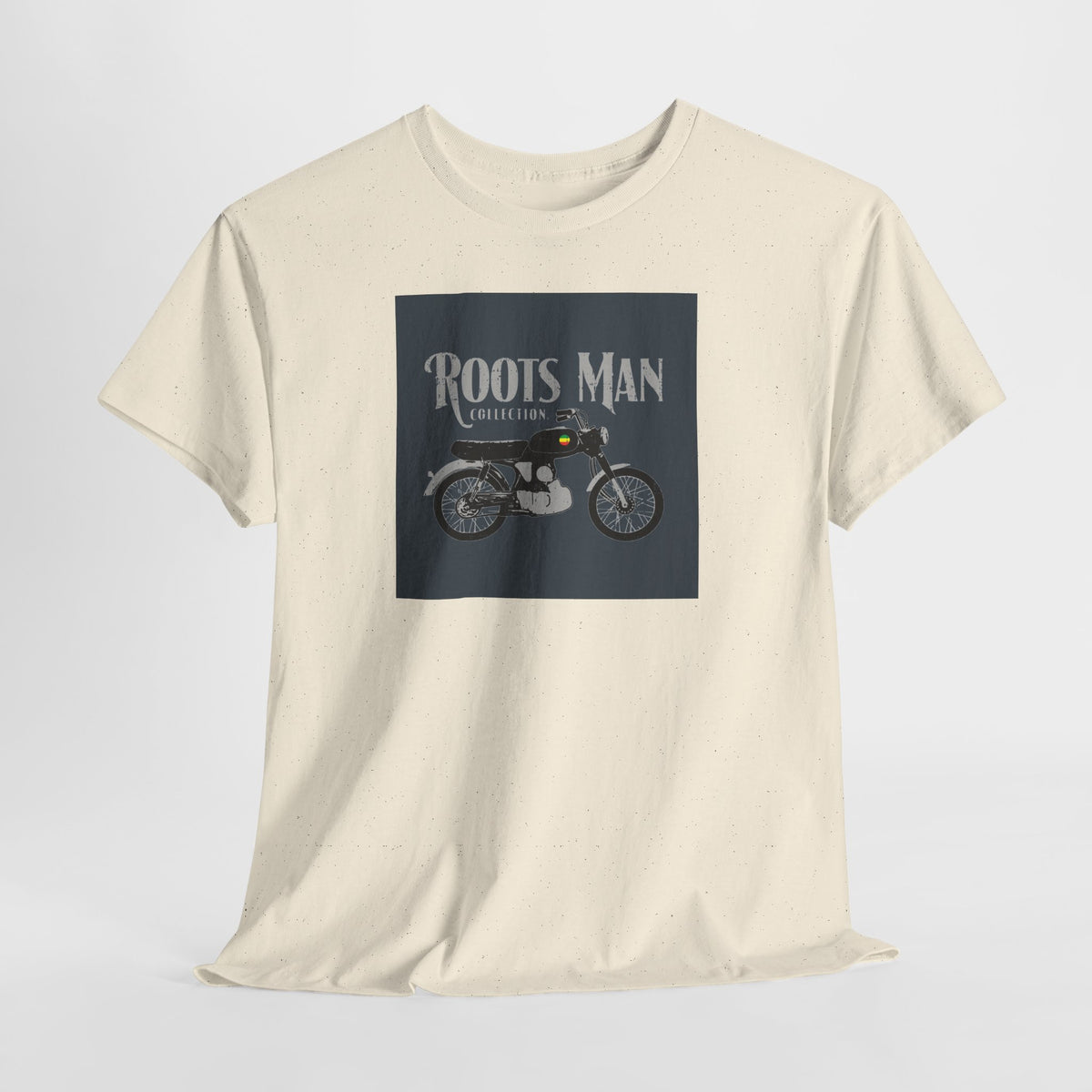 Roots Man Motorcycle Graphic T-Shirt - Hanging 1 - Natural