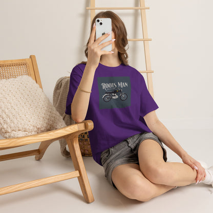 Roots Man Motorcycle Graphic T-Shirt - Lifestyle 2 - Purple
