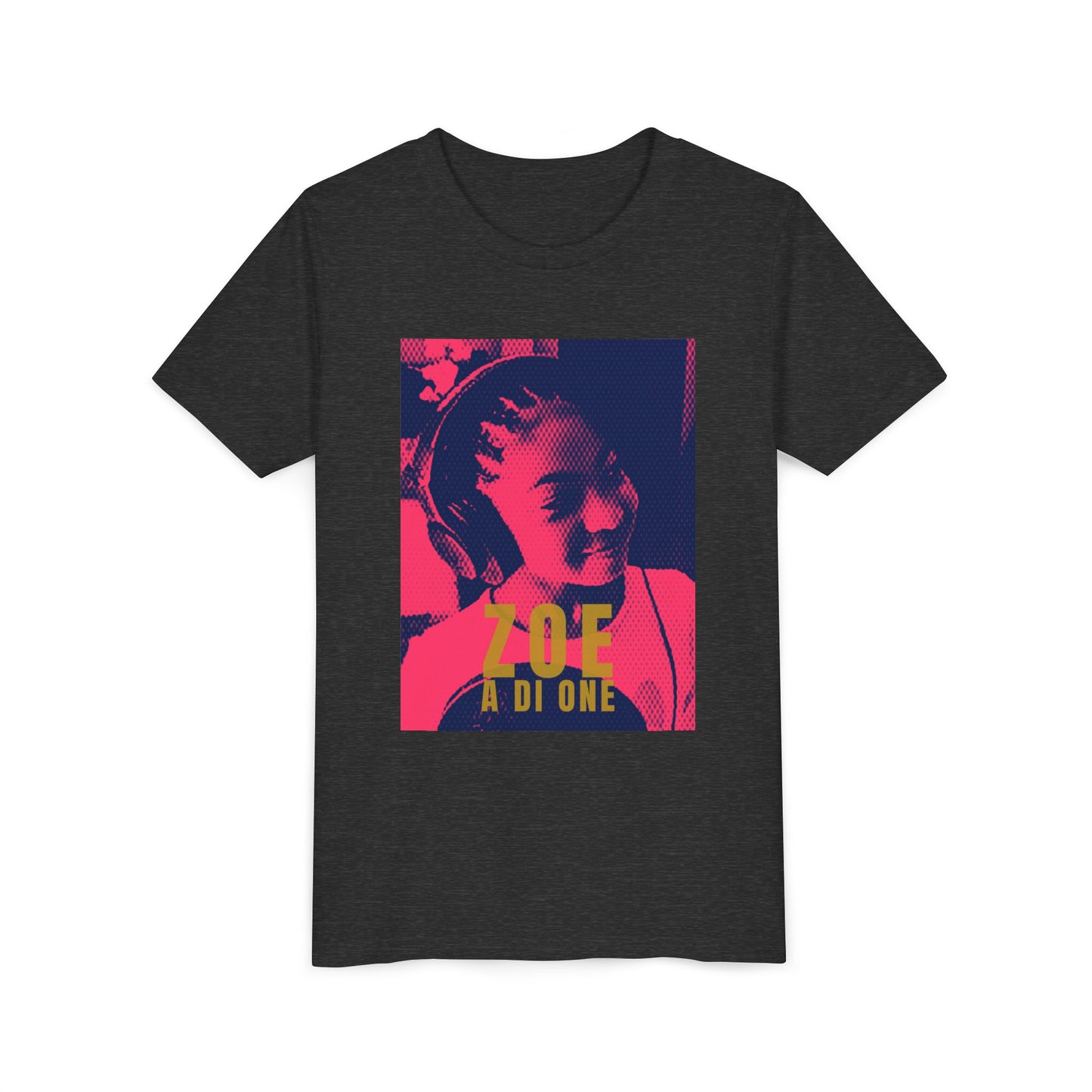 Zoe A Di One – Studio Energy Tee (Youth) | Fuchsia Pop Art Edition