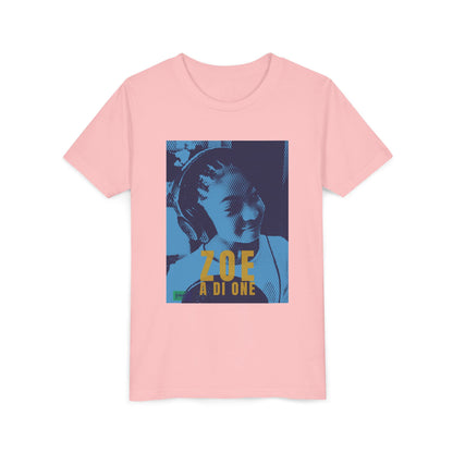 Zoe A Di One – Studio Energy Tee (Youth) | Light Sea Blue Edition