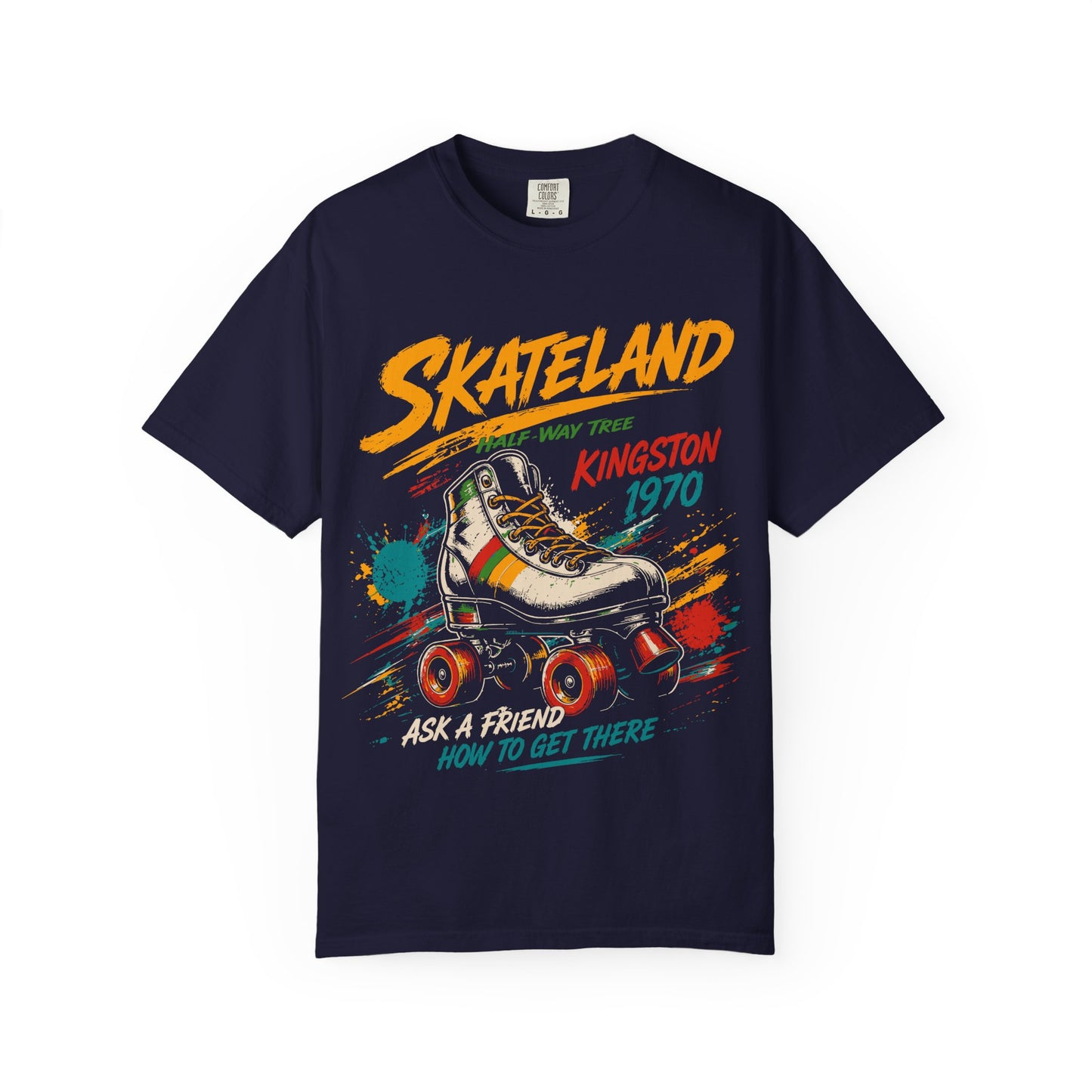 Skateland Half-Way Tree Kingston 1970 Heritage Roller Skate T-Shirt