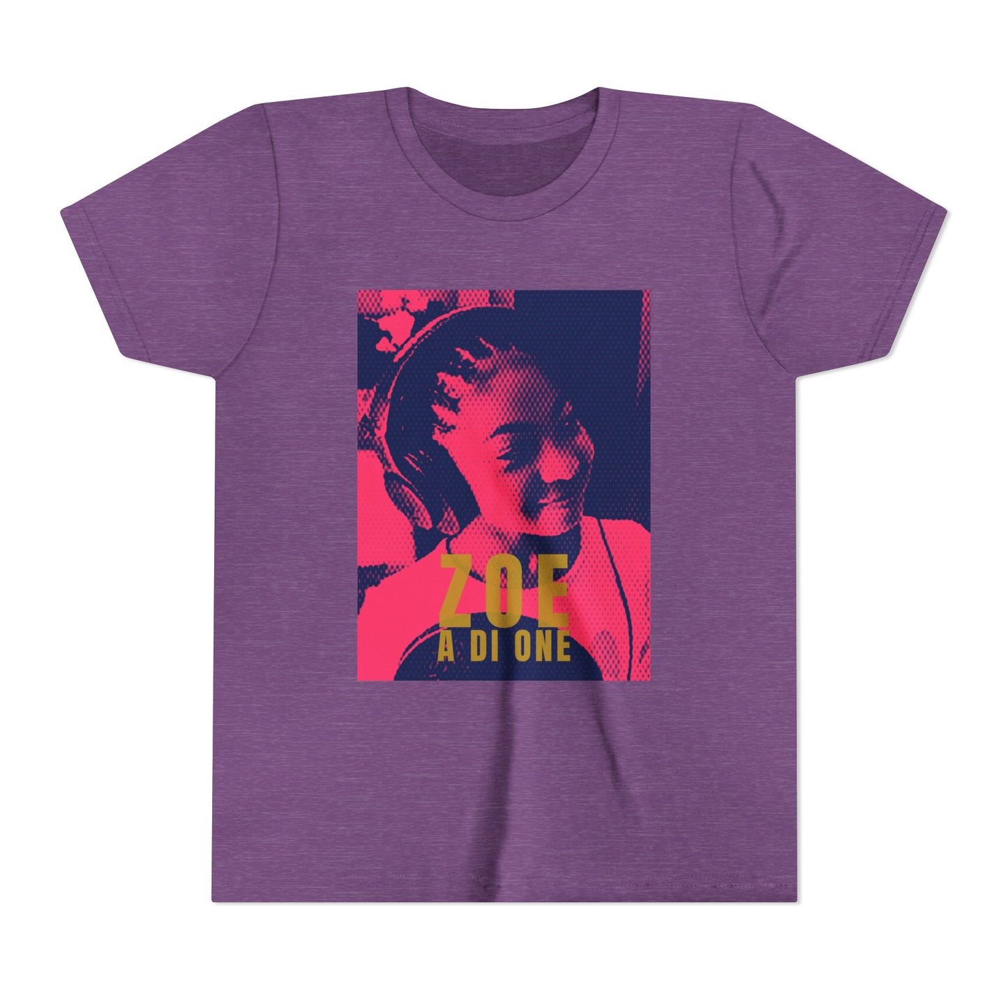 Zoe A Di One – Studio Energy Tee (Youth) | Fuchsia Pop Art Edition
