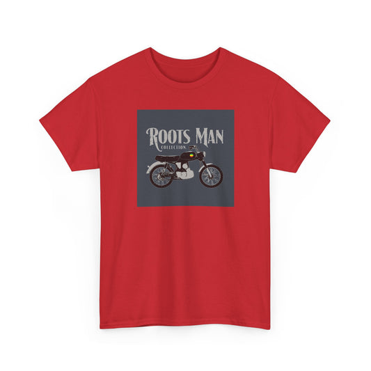 Roots Man Motorcycle Graphic T-Shirt - Front 2 - Red