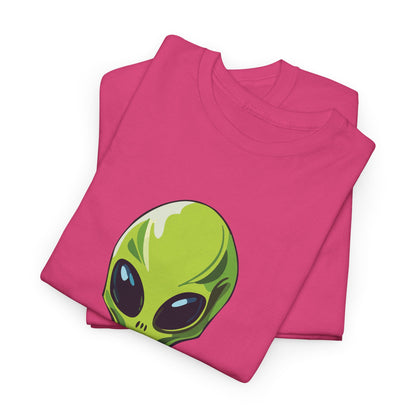 Spiky the Alien Unisex Heavy Cotton Tee - Fun Space-Themed Graphic T-Shirt