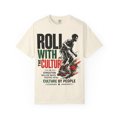 Roll With The Culture T-Shirt — Kingston Roller Skate Retro Tee - Jamaica Independence