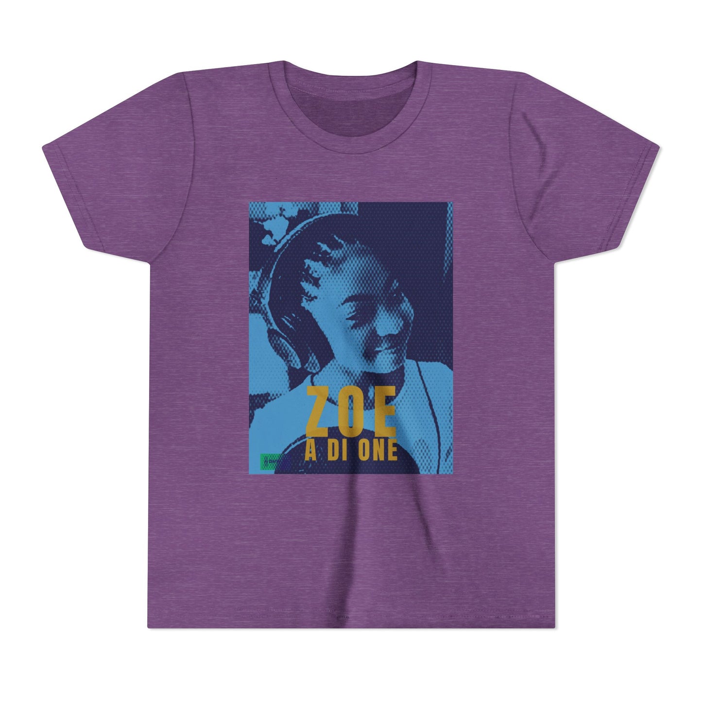 Zoe A Di One – Studio Energy Tee (Youth) | Light Sea Blue Edition