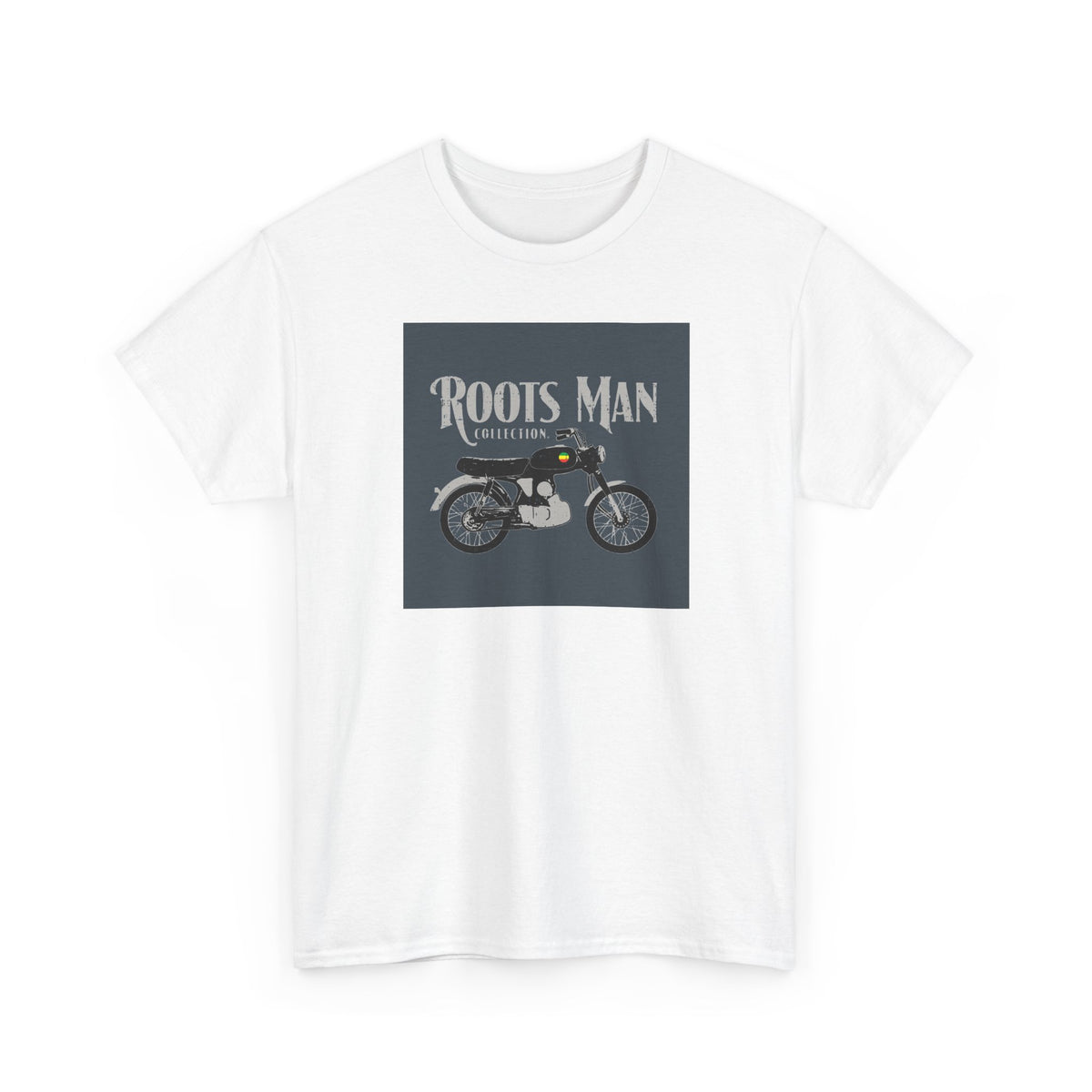 Roots Man Motorcycle Graphic T-Shirt - Front 2 - White
