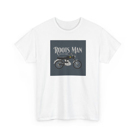 Roots Man Motorcycle Graphic T-Shirt - Front 2 - White