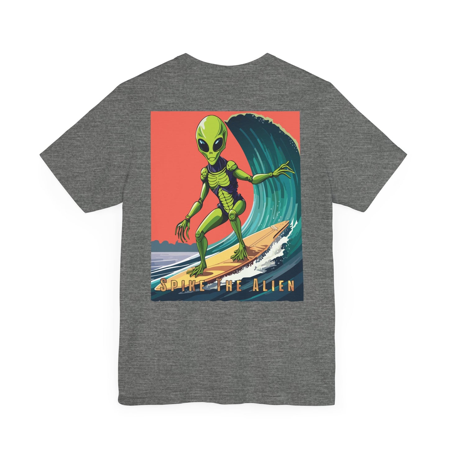 Funny Alien Surfing Unisex Short Sleeve Tee - Perfect for UFO Enthusiasts and Summer Vibes