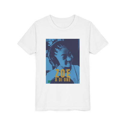 Zoe A Di One – Studio Energy Tee (Youth) | Light Sea Blue Edition