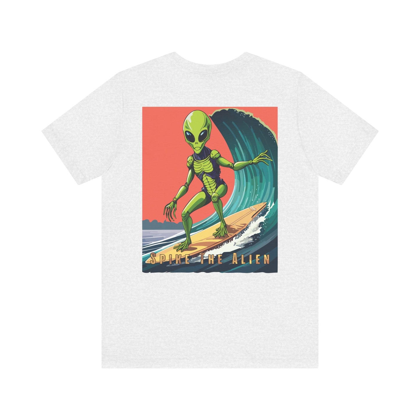 Funny Alien Surfing Unisex Short Sleeve Tee - Perfect for UFO Enthusiasts and Summer Vibes