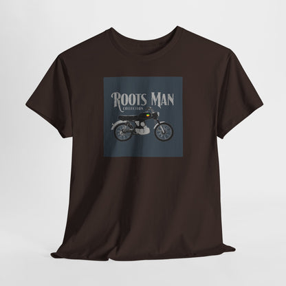 Roots Man Motorcycle Graphic T-Shirt - Hanging 1 - Dark Chocolate