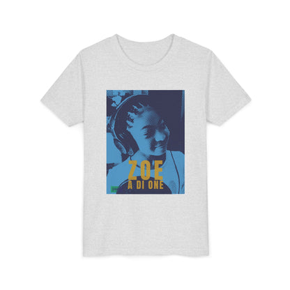 Zoe A Di One – Studio Energy Tee (Youth) | Light Sea Blue Edition