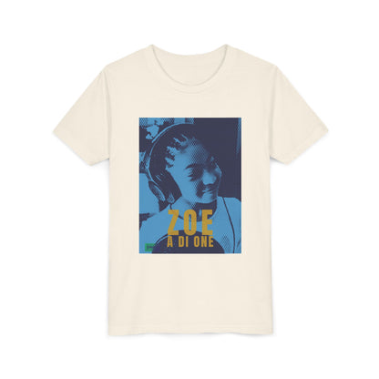 Zoe A Di One – Studio Energy Tee (Youth) | Light Sea Blue Edition