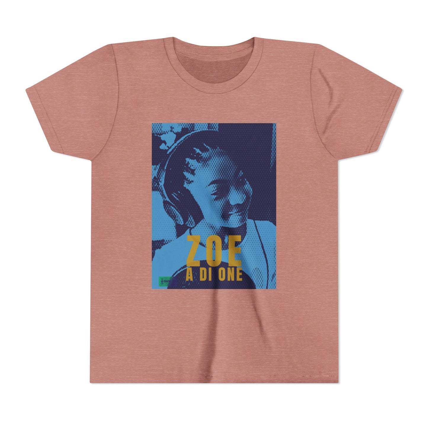 Zoe A Di One – Studio Energy Tee (Youth) | Light Sea Blue Edition