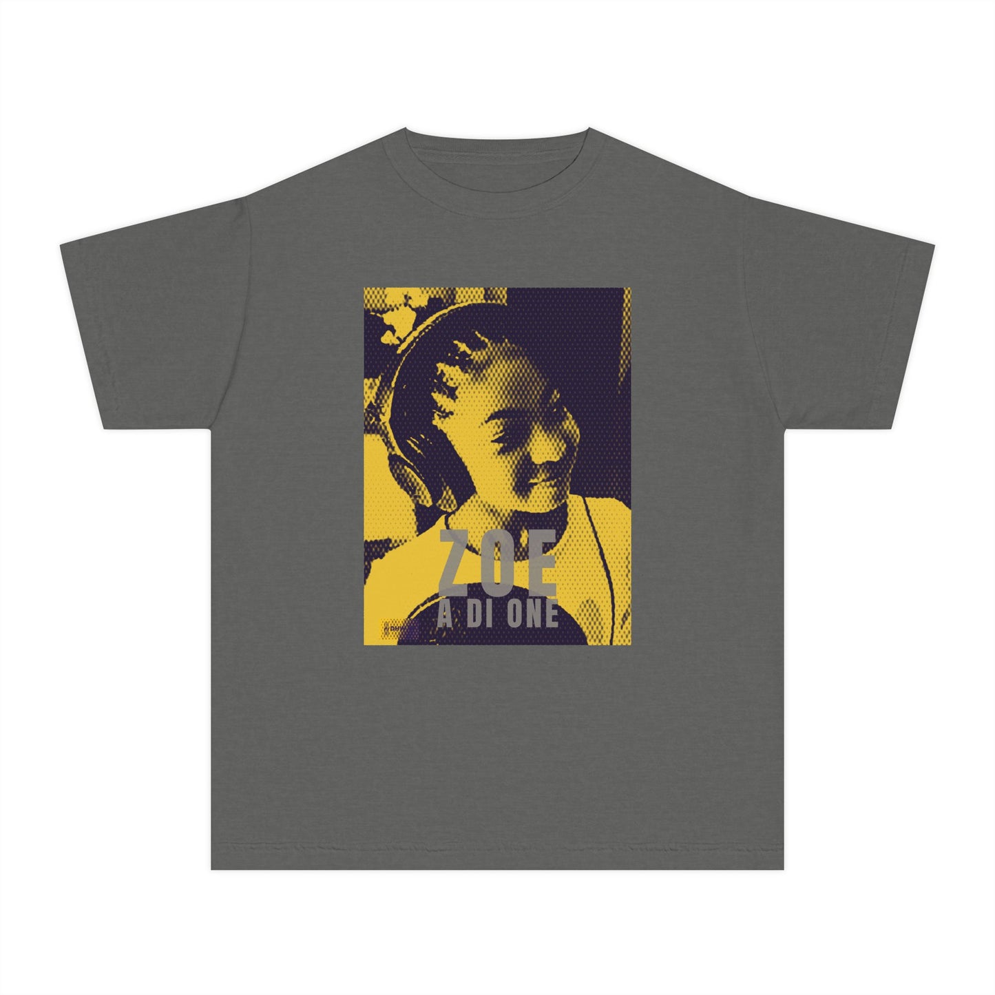 Zoe A Di One Youth Tee — Pop Art Gold Edition
