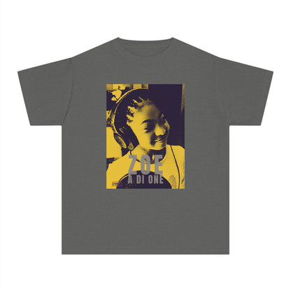 Zoe A Di One Youth Tee — Pop Art Gold Edition