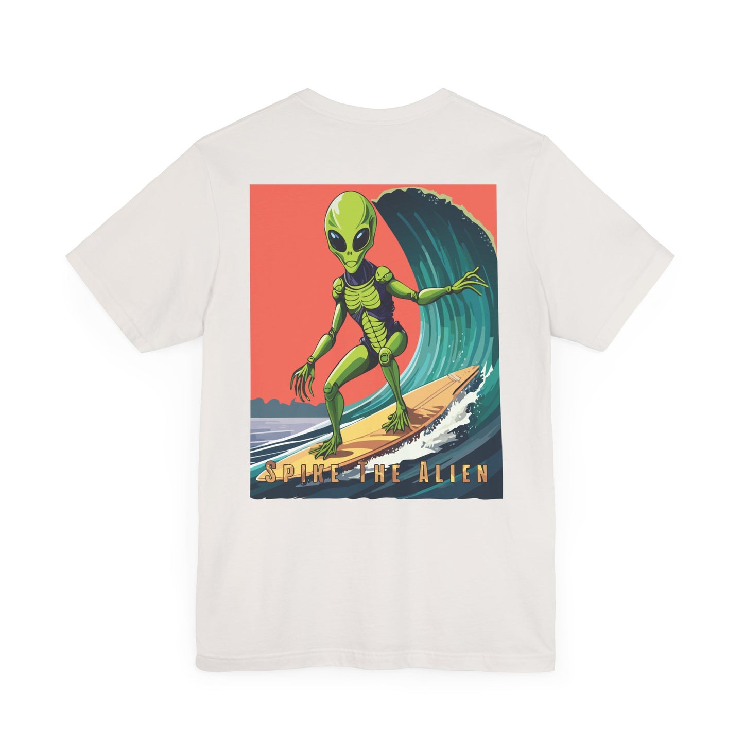 Funny Alien Surfing Unisex Short Sleeve Tee - Perfect for UFO Enthusiasts and Summer Vibes