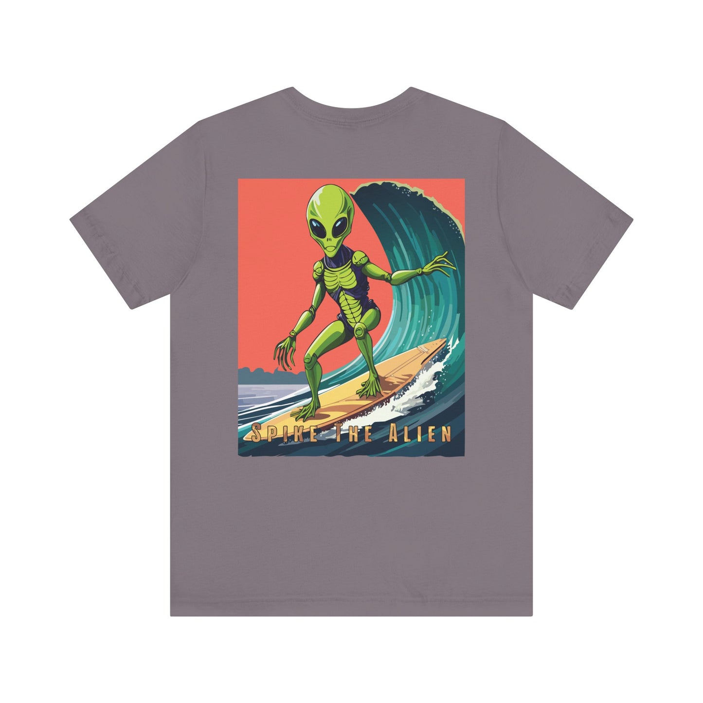 Funny Alien Surfing Unisex Short Sleeve Tee - Perfect for UFO Enthusiasts and Summer Vibes